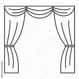 Curtains Coloring Pages sketch template