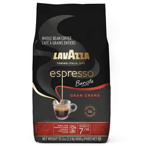 Lavazza Espresso Barista Gran Crema Whole Bean Coffee Blend, Medium Espresso Roast, 35.2 Ounce ...