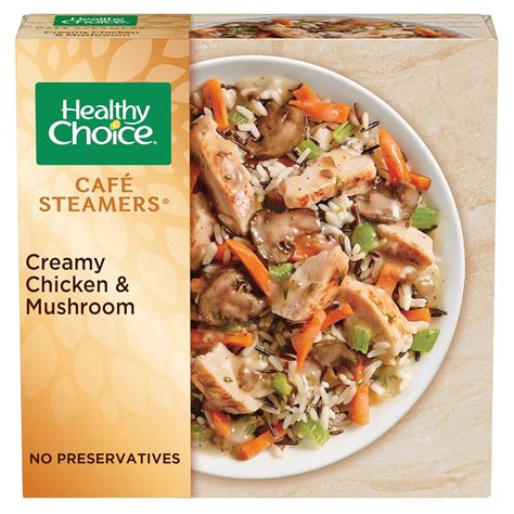 Amazon.com: Healthy Choice Café Steamers Creamy Chicken Mushroom Frozen Meal, Packed with ...