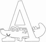 A Is For Alligator coloring Page  coloringcom sketch template