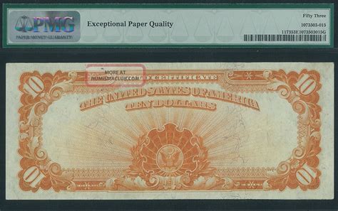 1922 10 Gold Certificate