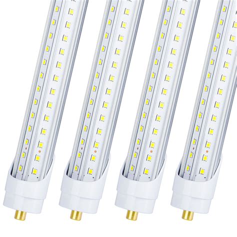 10 Pack 8 Ft LED Bulbs, 72W 9500lm 6500K,V Shaped Double-Side, Clear C – GAYUSAN