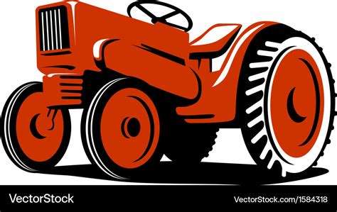 Red Tractor Royalty Free Vector Image - VectorStock