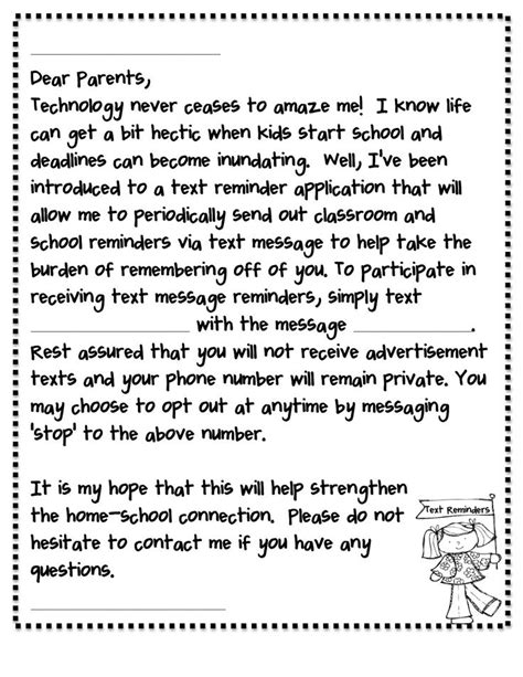 Ms. Nordhof's Kindergarten: Remind 101 Parent Letter | Letter to ...