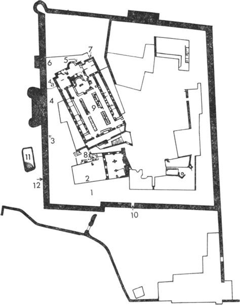 Plan of St. Catherine's Monastery, showing sites from which samples ...