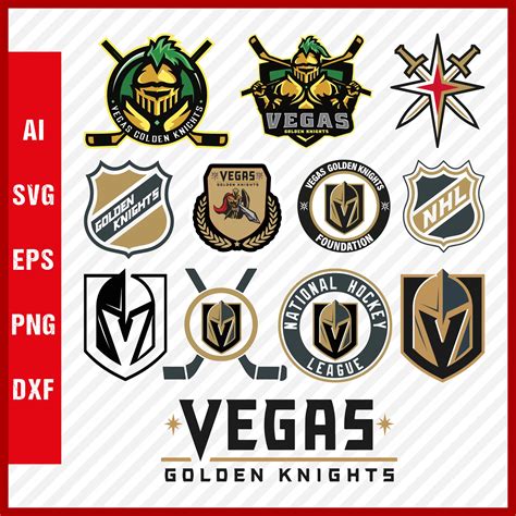 Vegas Golden Knights Logo, Svg Cut Files, Layered Png Images | Inspire ...