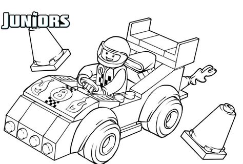 Lego Driving A Race Car Coloring Page For Kids #fMr : Printable Lego Coloring Page For Kids ...