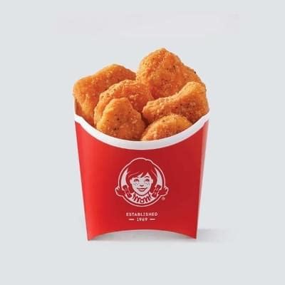 Wendy's 6 Piece Spicy Chicken Nuggets Nutrition Facts