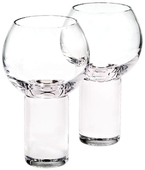 Amazon.com: Set of 2 wine goblets, wine glasses "BORIS", transparent, solid glass, modern style ...