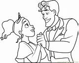 Tiana And Naveen Dancing Coloring Page For Kids  Free The Princess sketch template