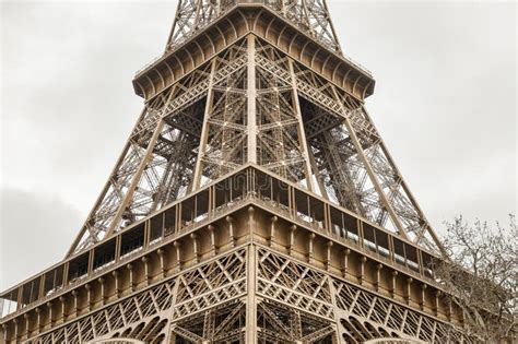 Architectural Detail Design of the Famous Eiffel Tower Iron Structure Stock Photo - Image of ...