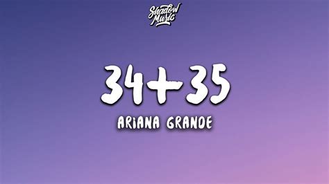 Ariana Grande - 34+35 (Lyrics) - YouTube