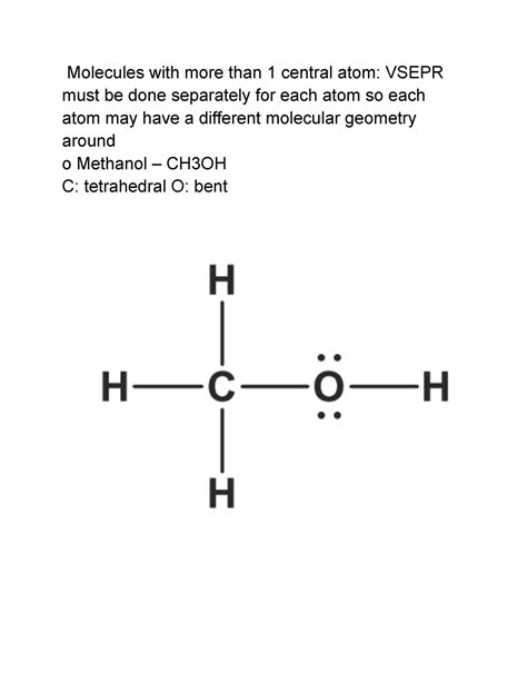 Ch3oh Molecular Geometry Type