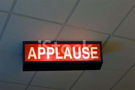 Ceiling Mounted Illuminated Applause Sign Stock Photo | Royalty-Free ...