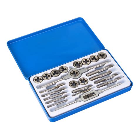 24pcs milled alloy steel tap and die wrench tool set drill bits ...