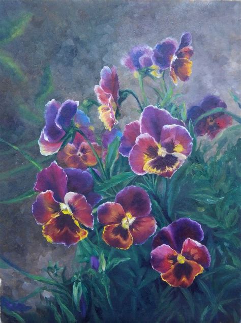 Pansy Oil painting | Pansies, Painting, Oil painting