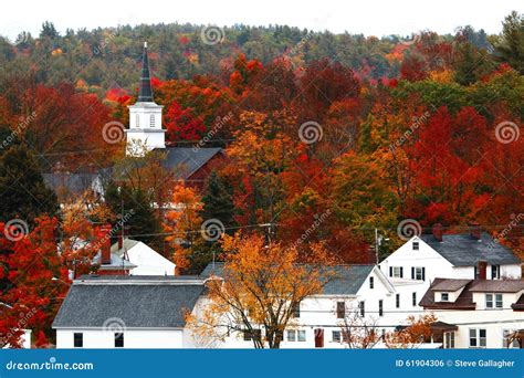 Autumn Colors Over a Small Town Stock Photo - Image of fall, leaves: 61904306