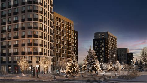 Quarter "Domashny", Strana Development, Tyumen. Winter :: Behance