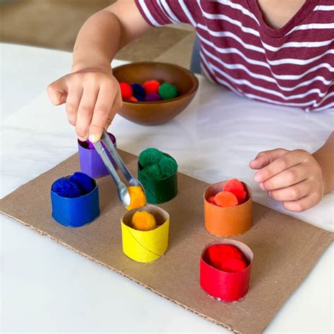 Color Matching Activity - Make Your Own Sorting Game - 7 Days of Play