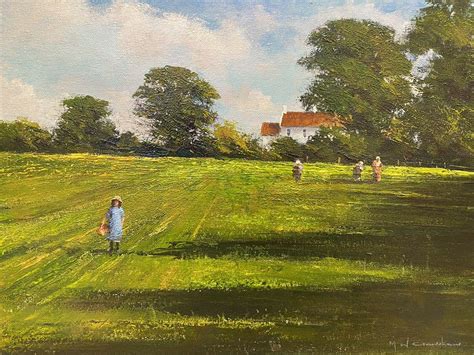 Maurice Crawshaw - British Signed Impressionist Oil Painting - Walking ...