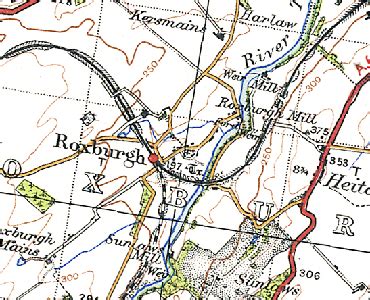 History of Roxburgh, in Scottish Borders and Roxburghshire | Map and ...