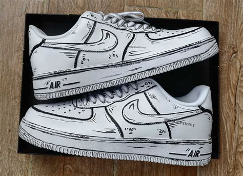 Custom Nike Air Force 1 Anime Sneakers Cartoon hand Painted - Etsy Denmark