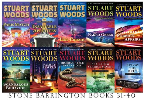 Stuart Woods STONE BARRINGTON Series Collection Set of Paperback Books ...