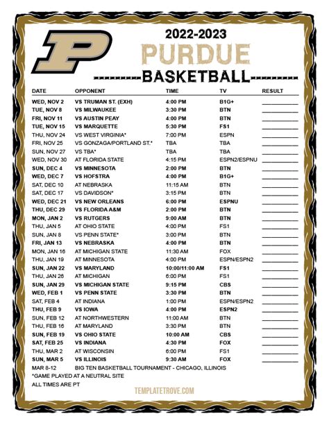 Purdue 2023 To 2024 Calendar - Printable Calendar 2023