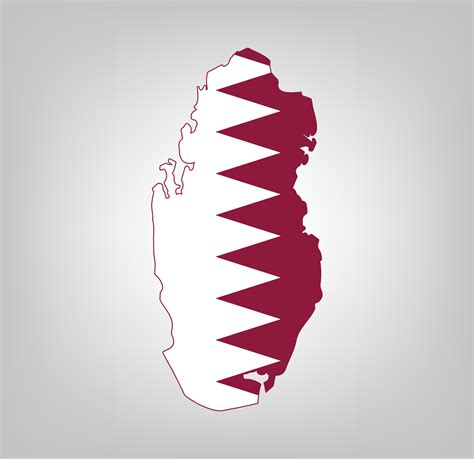 Qatar flag map vector design 32069407 Vector Art at Vecteezy