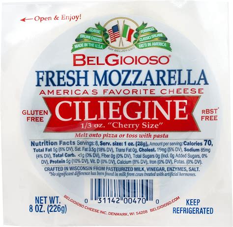 Belgioioso Fresh Mozzarella Ciliegine Cheese, 8 Oz (Pack of 6) : Amazon.ca: Grocery & Gourmet Food