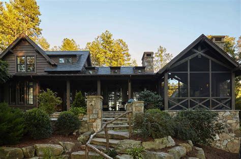 Whimsical lakeside cottage retreat with cozy interiors on Lake Keowee | Lake houses exterior ...