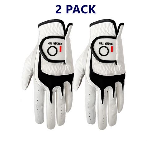 Golf Gloves Men Left Hand Right Leather Value 2 Pack, All Weather Grip Soft Durable, Size Fit ...