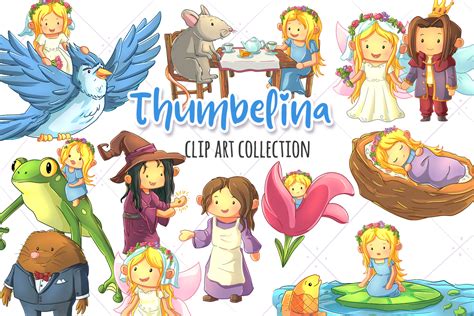 Thumbelina Clip Art Collection Graphic by Keepinitkawaiidesign · Creative Fabrica