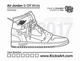 Air Jordan 1 Coloring Pages  Sneaker sketch template