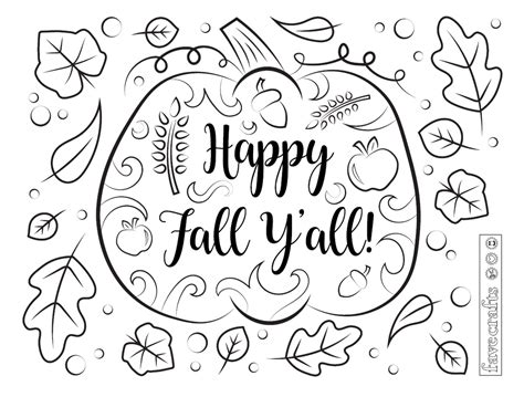 ️Happy Fall Coloring Pages Free Download| Gmbar.co