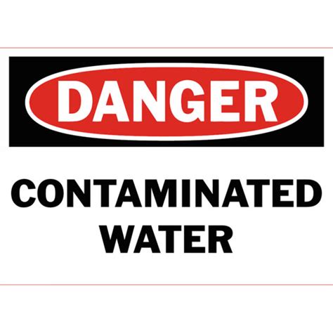 Danger Contaminated Water Safety Sign