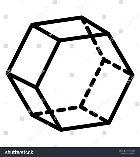 3d Shape Hexagonal Prism Stock Vector (Royalty Free) 1208890984 | Shutterstock