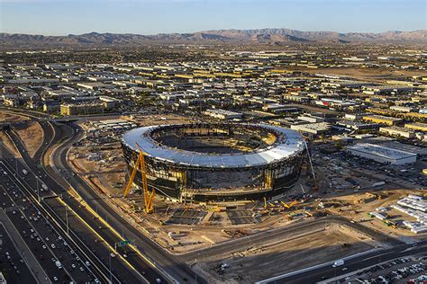 Raiders stadium in Las Vegas continues to be on time, on budget — VIDEO | Allegiant Stadium ...