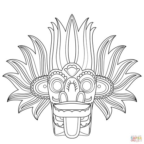 Sri Lankan Mask coloring page | Free Printable Coloring Pages