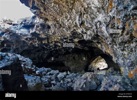 Lava tube, Indian Tunnel, lava, Craters of the Moon, National Monument, Idaho, USA, United ...