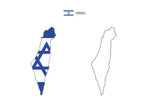 vector de ciudad de mapa de israel dividido por estilo de simplicidad ...