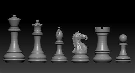 3D Printable Chess Pieces