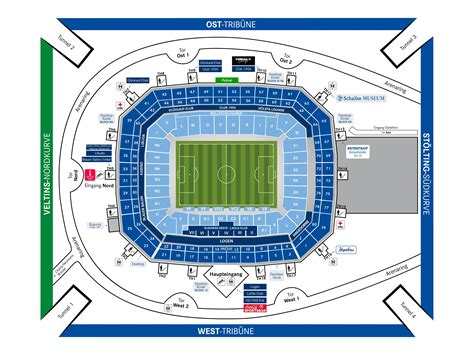 Stadionplan - FC Schalke 04 - VELTINS-Arena