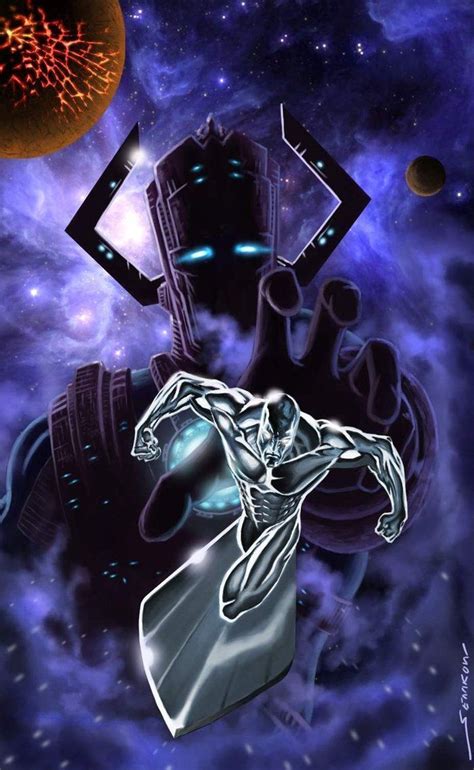 Silver Surfer & Galactus by Jim Steranko | Silver surfer, Marvel villains, Superhero comic