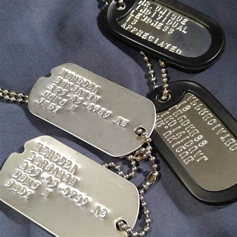 USMC Dog Tags (Vietnam War Era) - Regulation Format Replacements