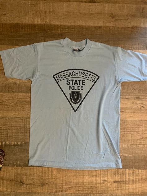 Vintage Massachusetts State Police Shirt SIZE MEDIUM … - Gem