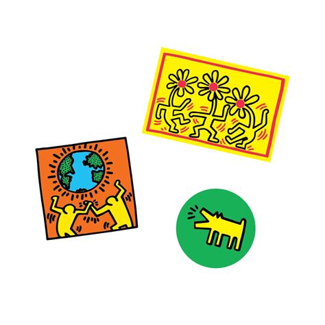 Keith Haring's Earth Stickers - Pack of 3 — Maison Nova