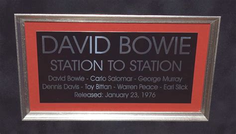 David Bowie – Station To Station, Carlos Alomar, Roy Bittan, Dennis ...