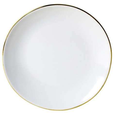 Gold Rim Salad Plate, 8" White Dishes, White Plates, Plates And Bowls, Salad Plates, At Home ...