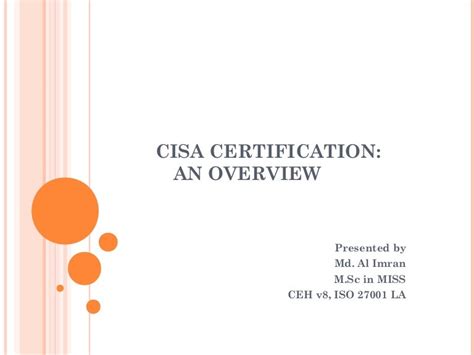 Cisa Certification Overview